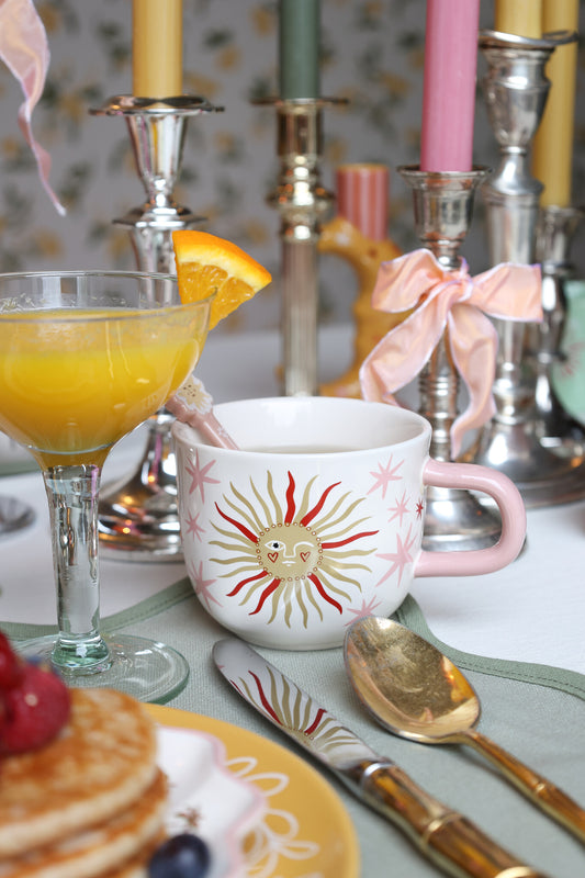 Ensemble tasse et cuillère soleil