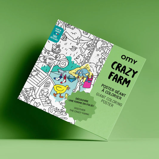 Poster coloriage Crazy farm