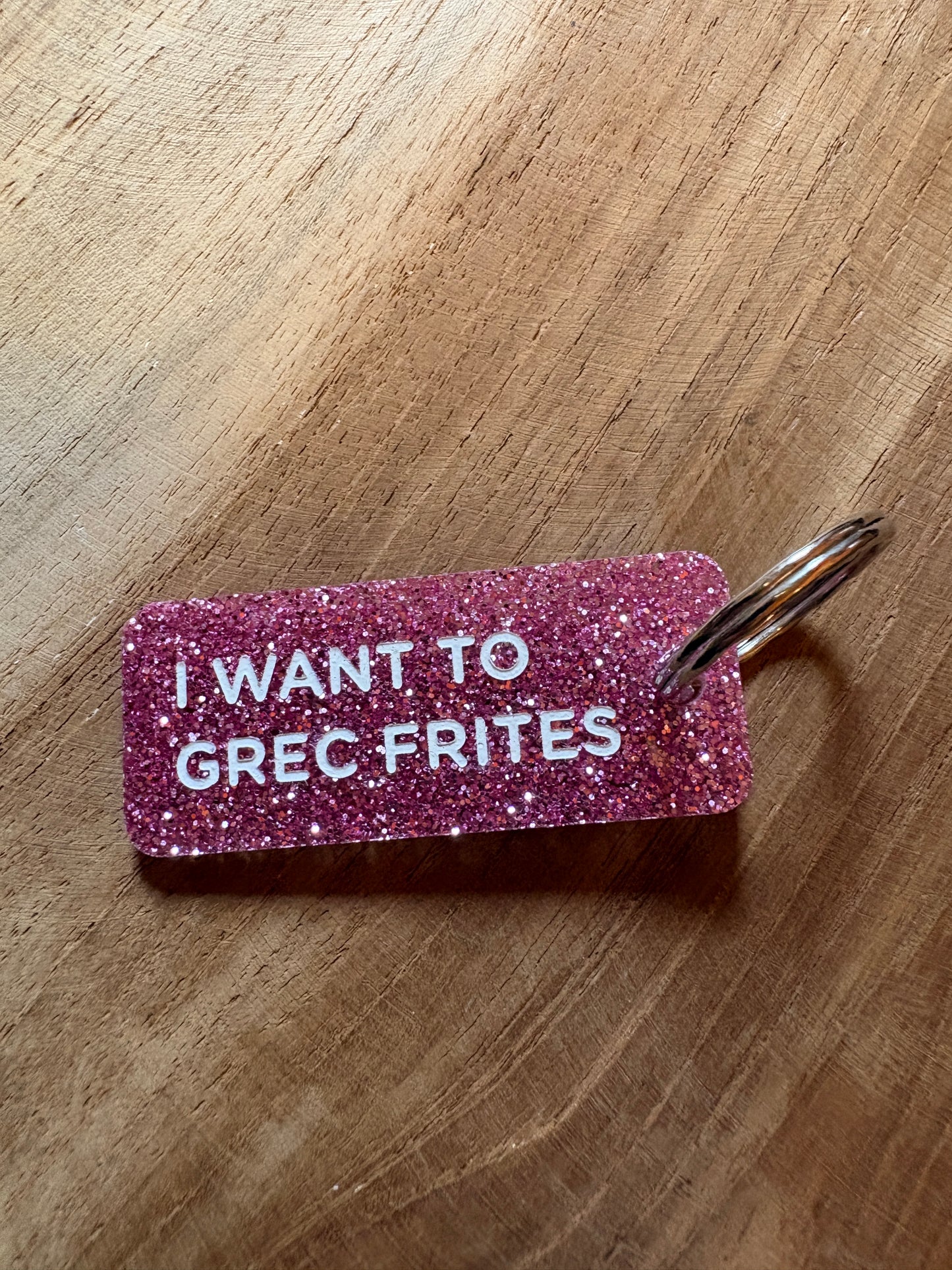 Porte-clé paillettes roses✨