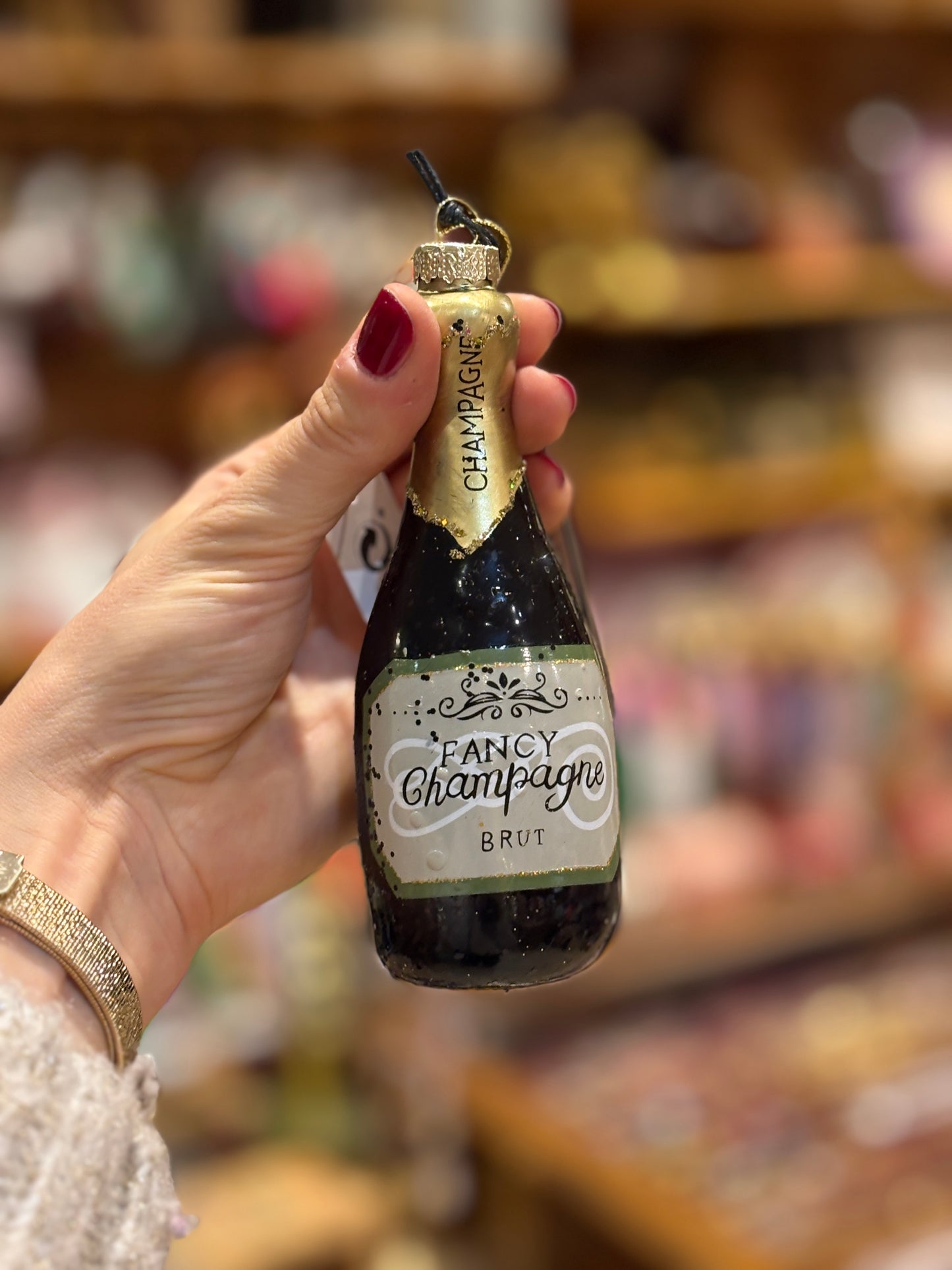 Suspension bouteille de champagne