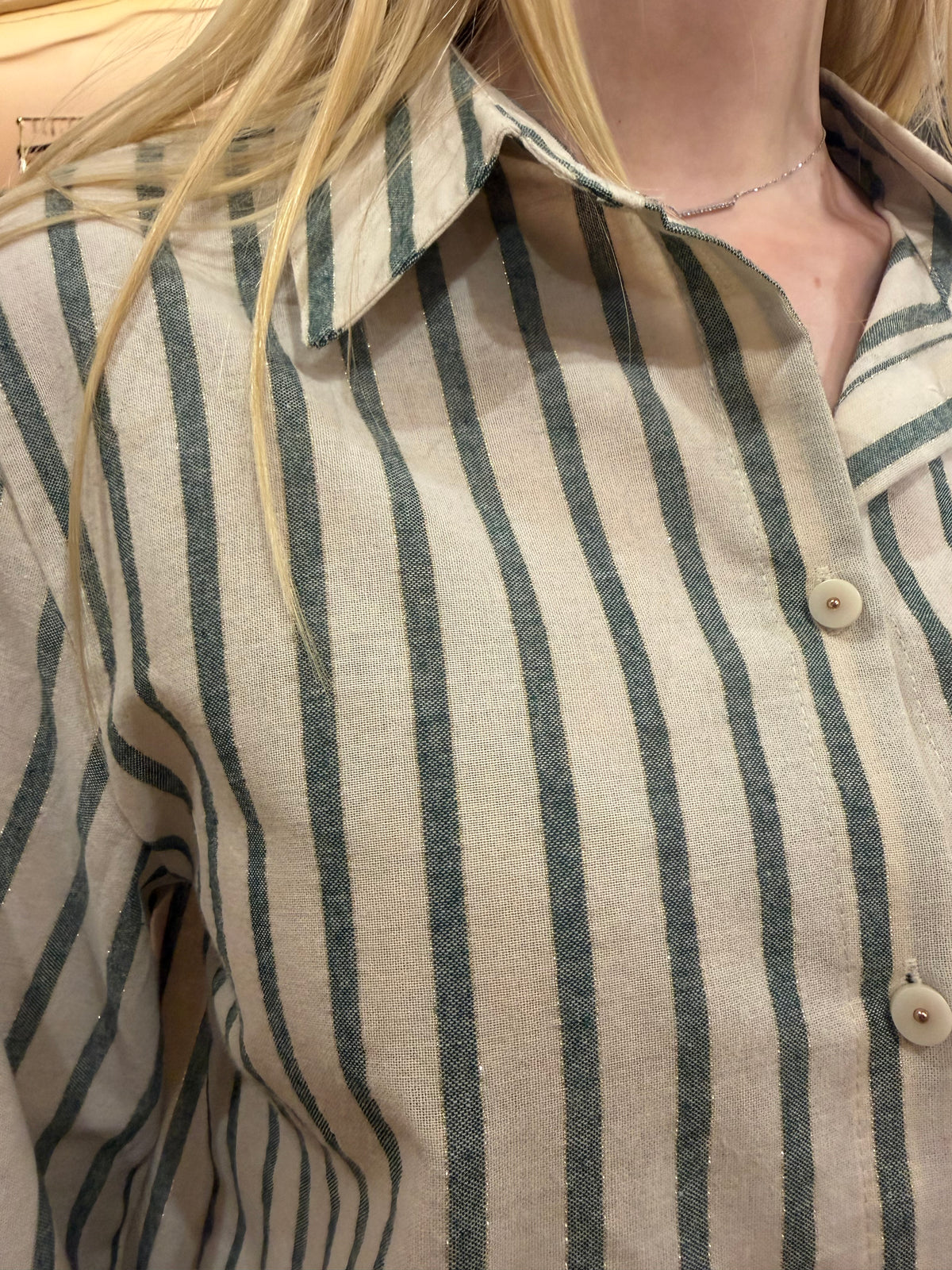 Chemise rayé vert