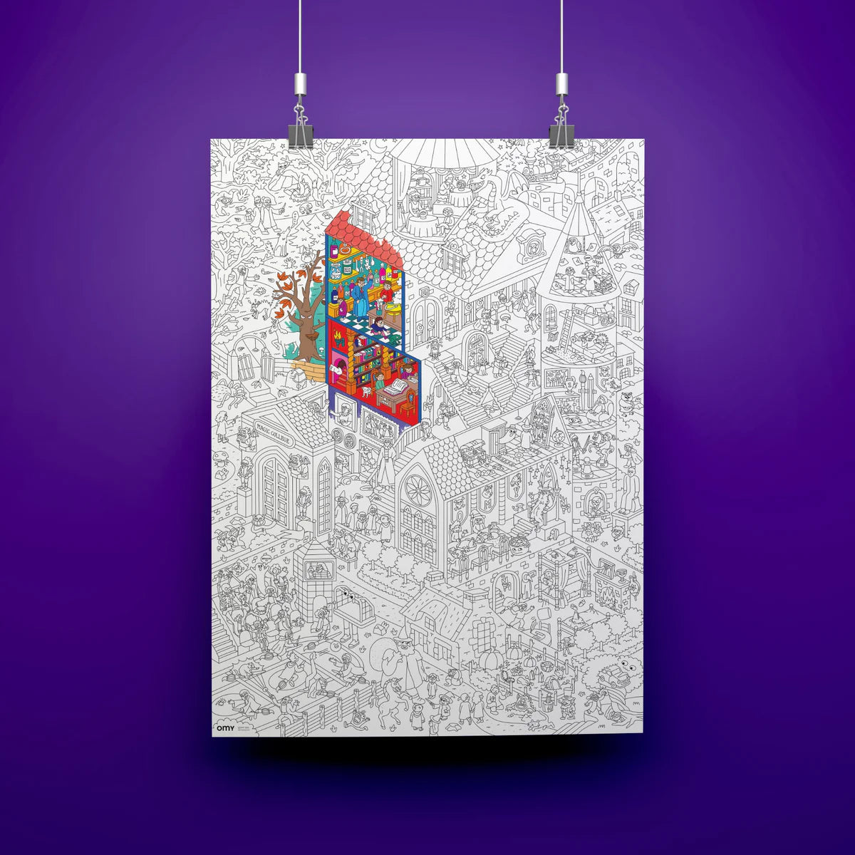 Poster coloriage Magic collège