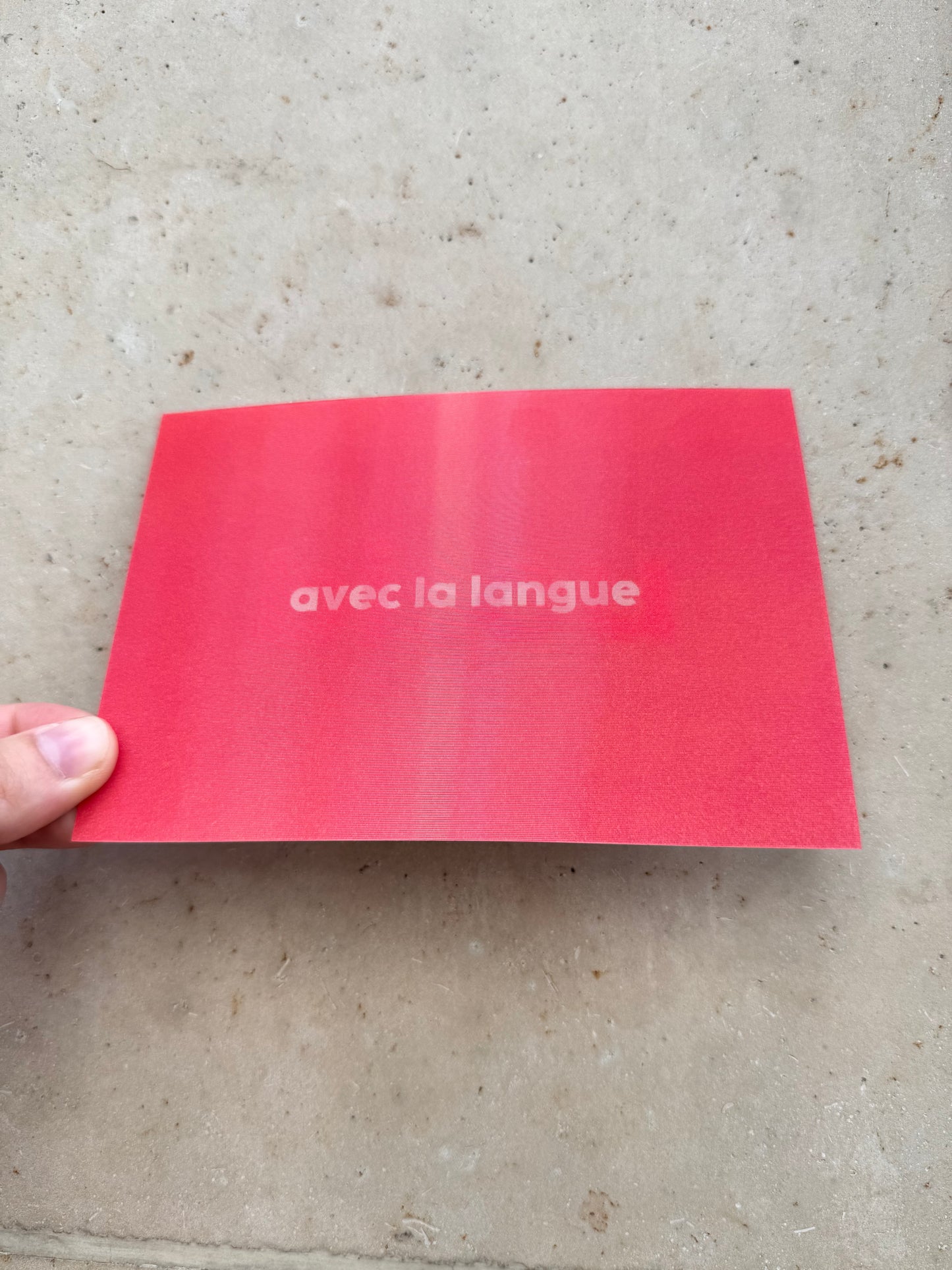 Carte bisou avec la langue