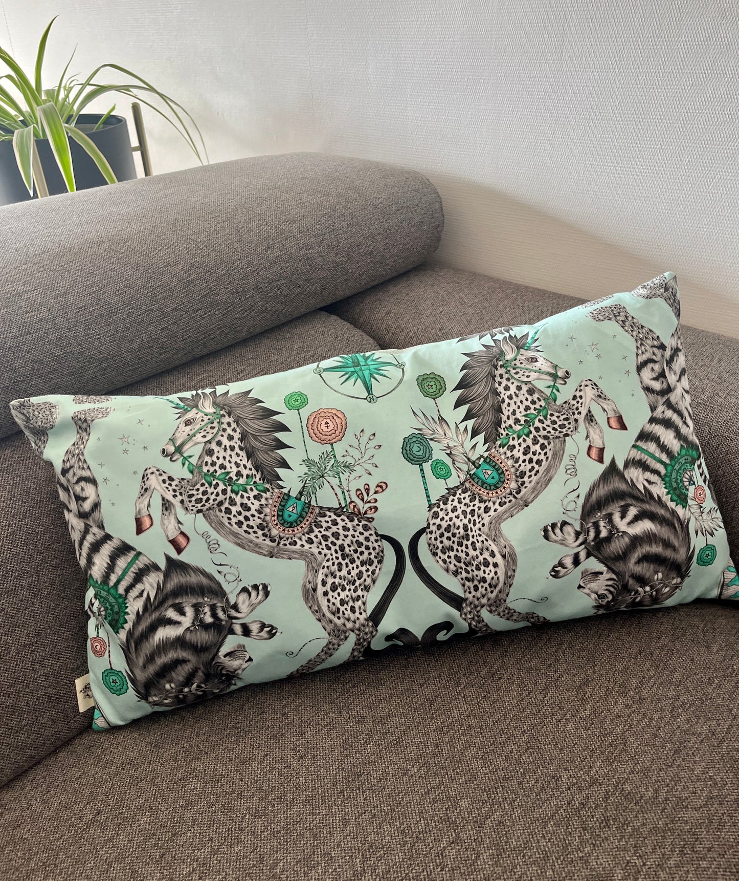 Coussin turquoise