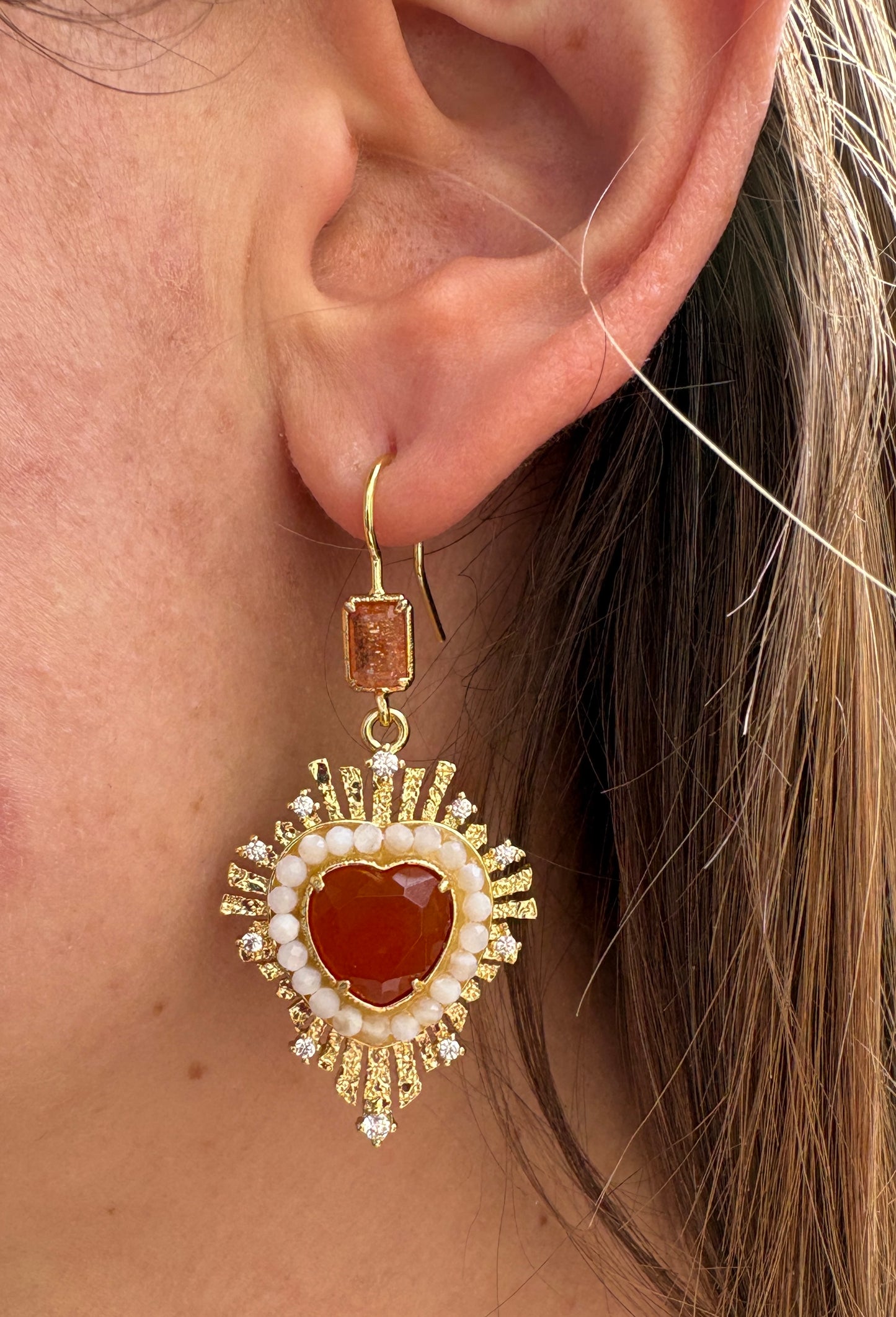 Boucles d’oreille cœur sacré