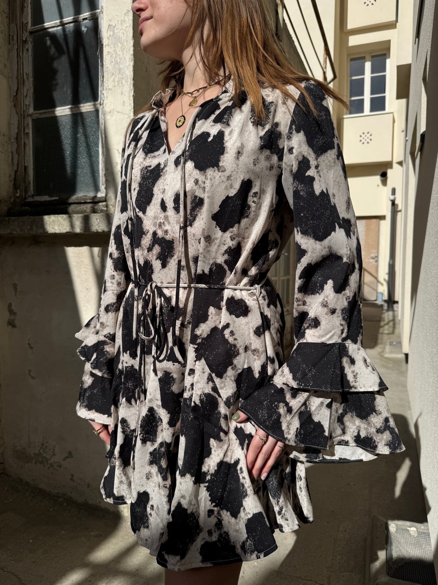 Robe imprimée vache