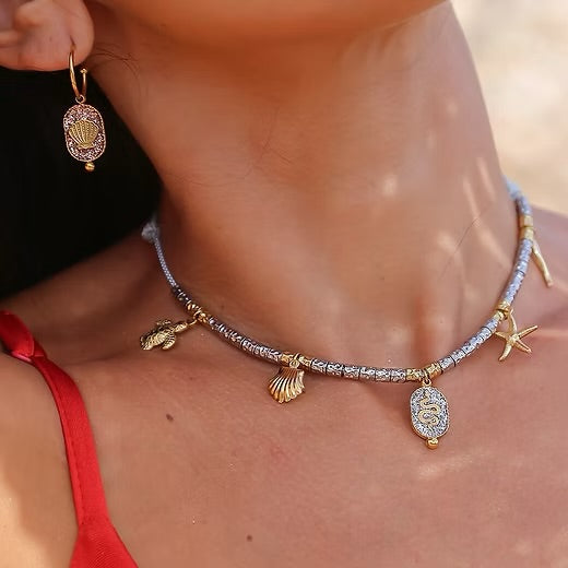 Collier Palombaggia Palmier argenté