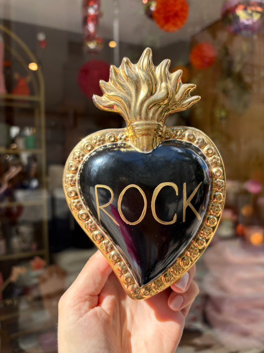 Cœur ex Voto en porcelaine