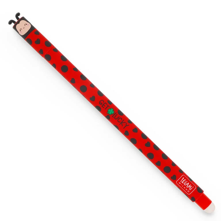Stylo effaçable coccinelle