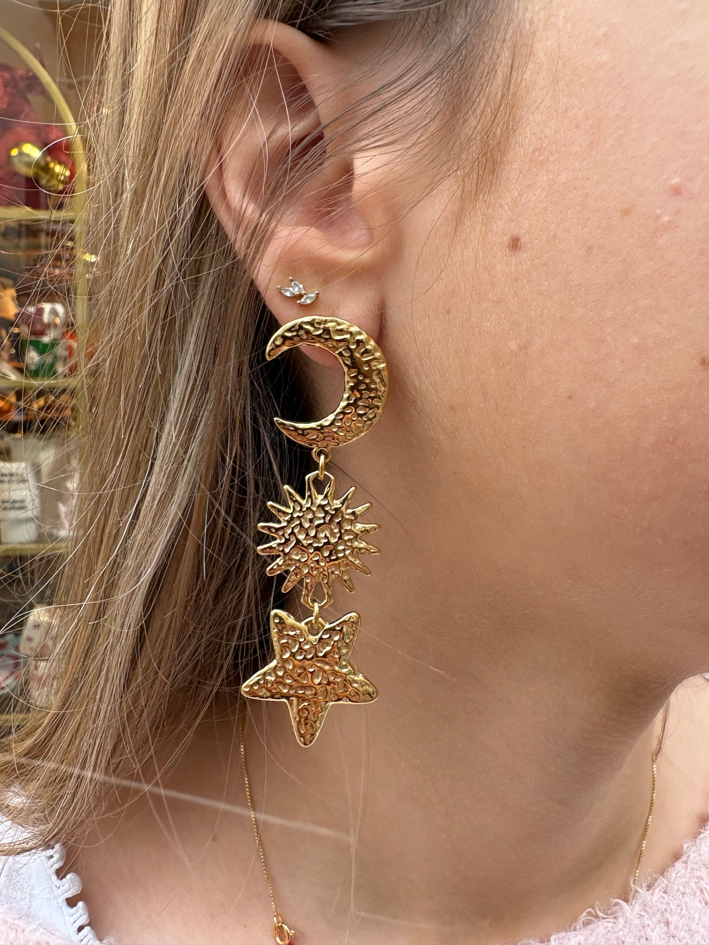 Boucles d’oreille céleste ✨