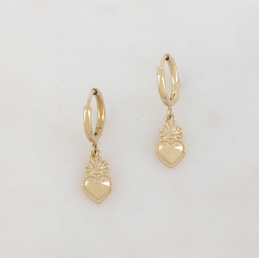 Boucles d'oreilles Ex-voto dorées