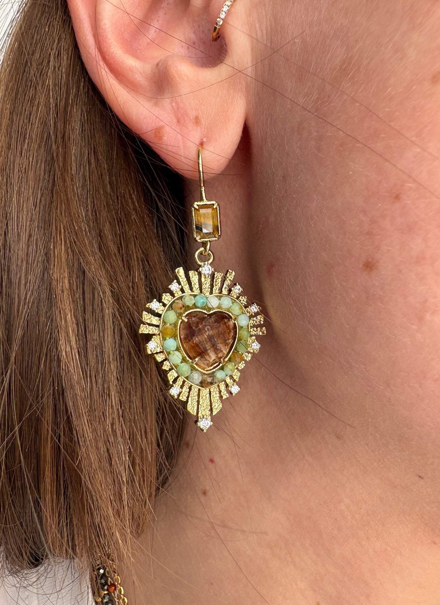 Boucles d’oreille cœur sacré