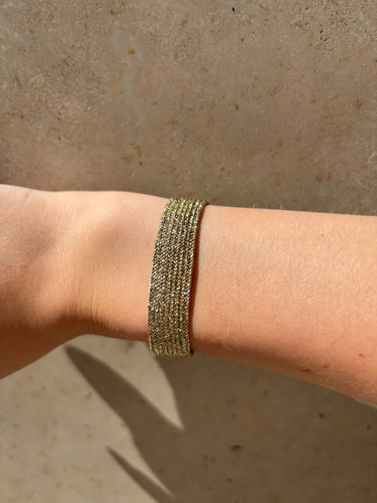 Bracelet tissé doré