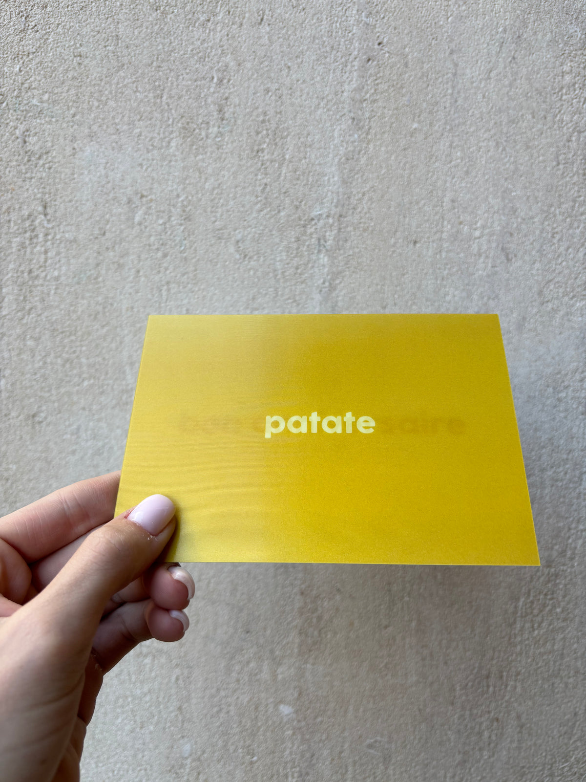 Carte d’anniversaire - patate