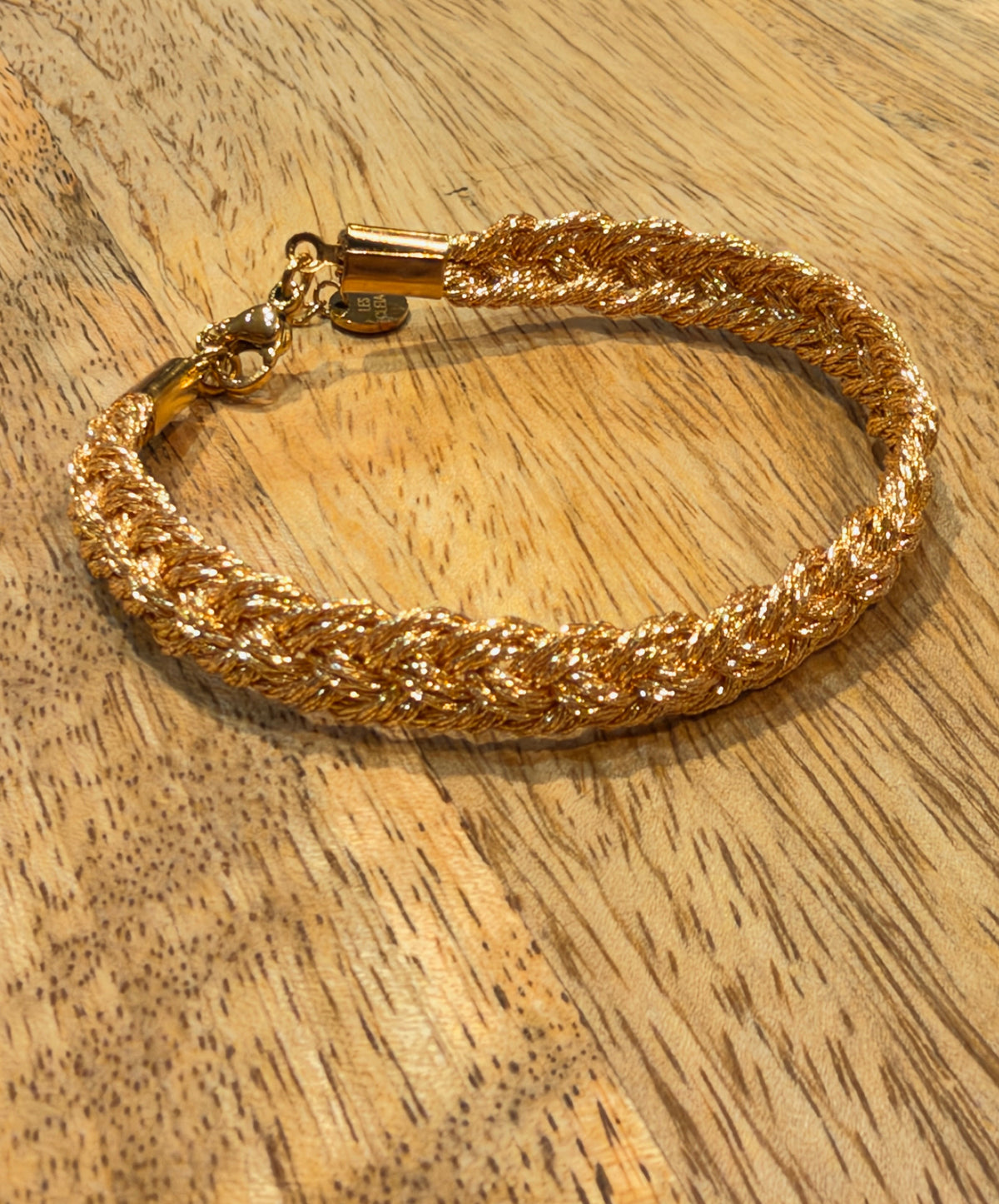 Bracelet tissé doré