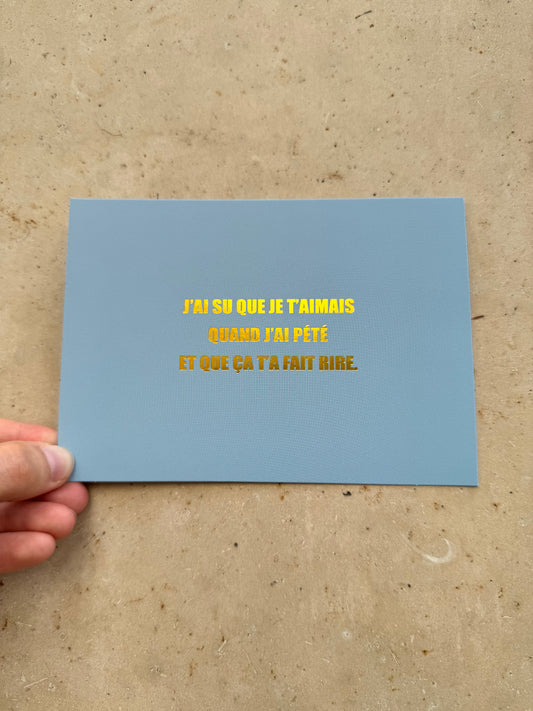 Carte J’ai su que