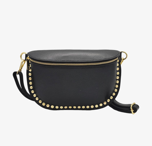 Sac banane cloutée Noire