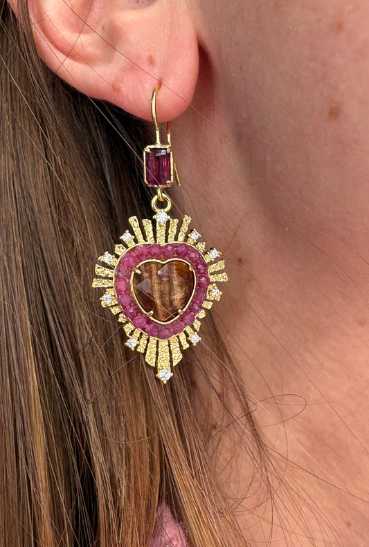 Boucles d’oreille cœur sacré