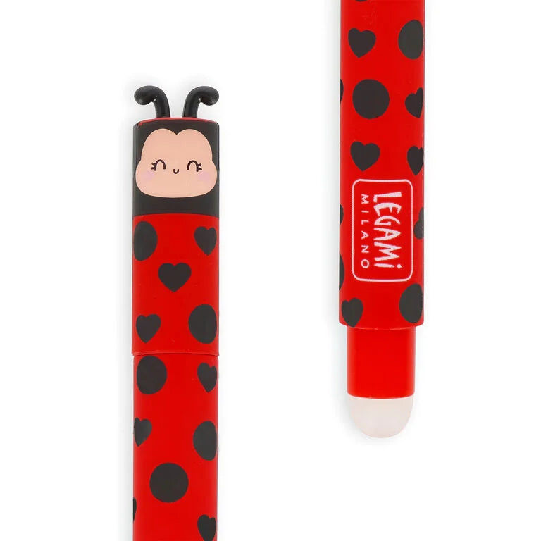 Stylo effaçable coccinelle