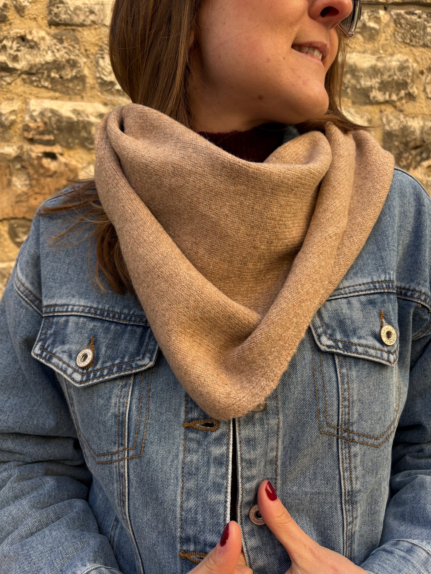 Écharpe triangle unie