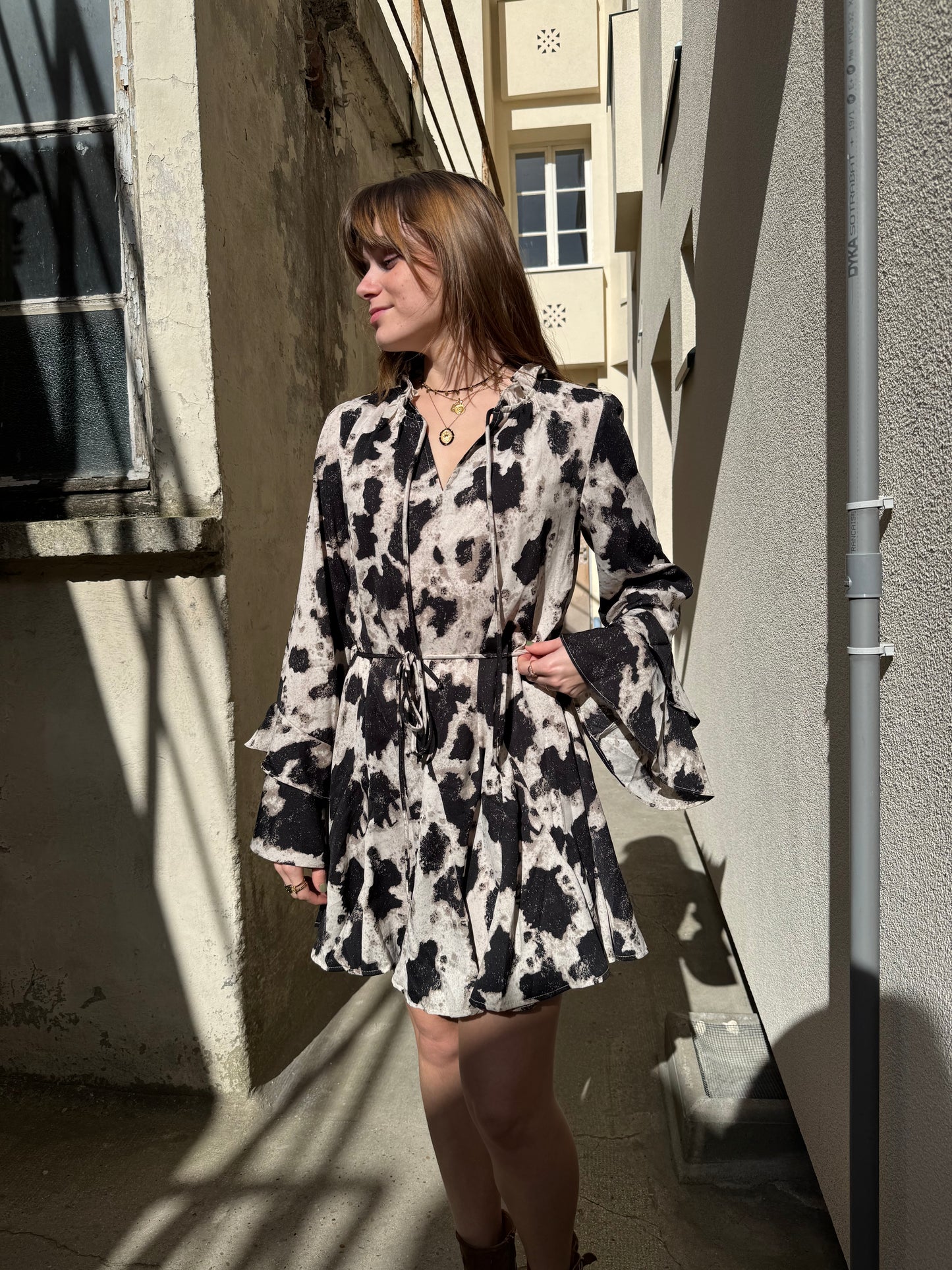 Robe imprimée vache