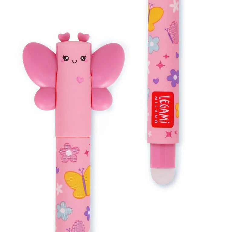 Stylo effaçable papillon
