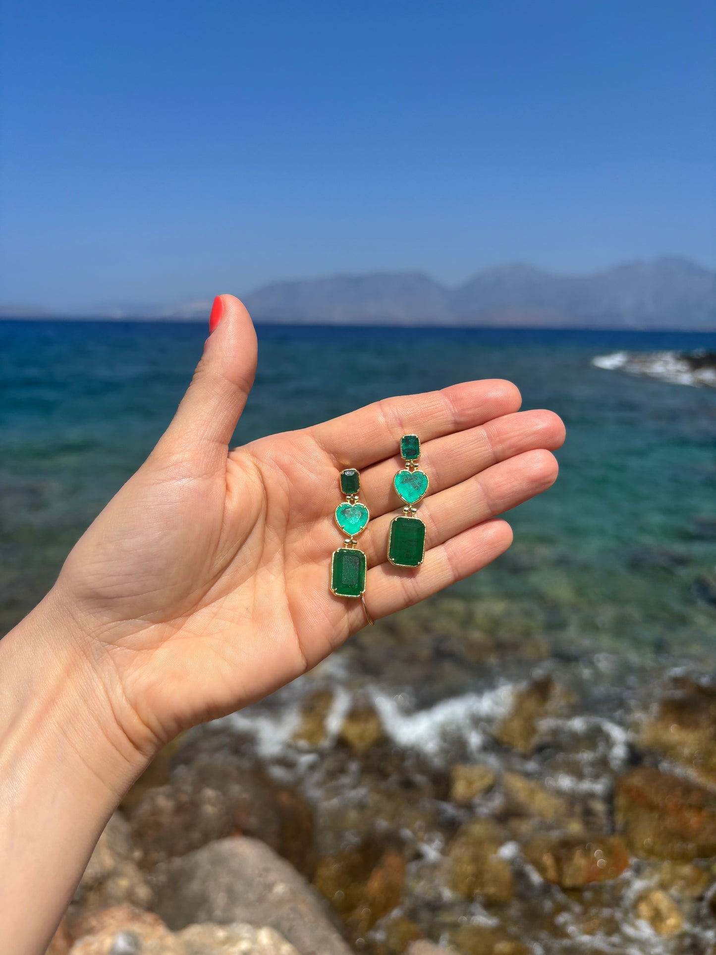 Boucles d’oreilles émeraude