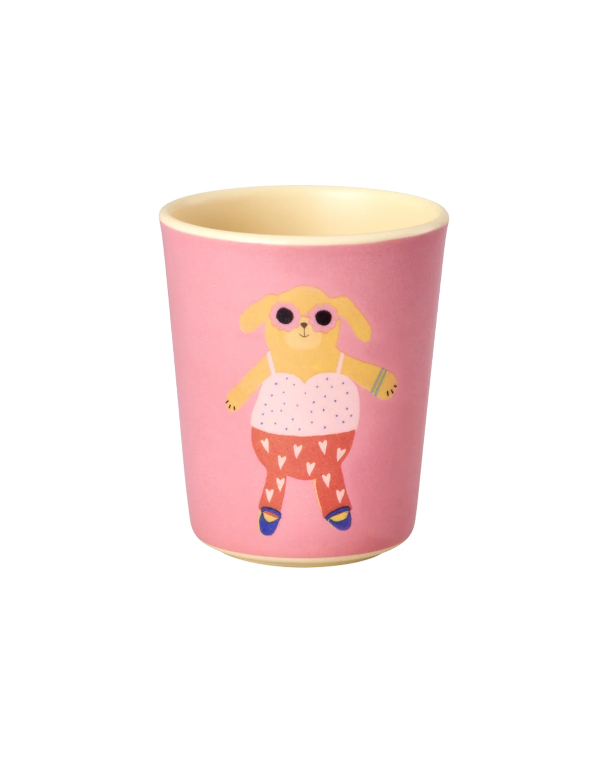 Verre Chien Rose