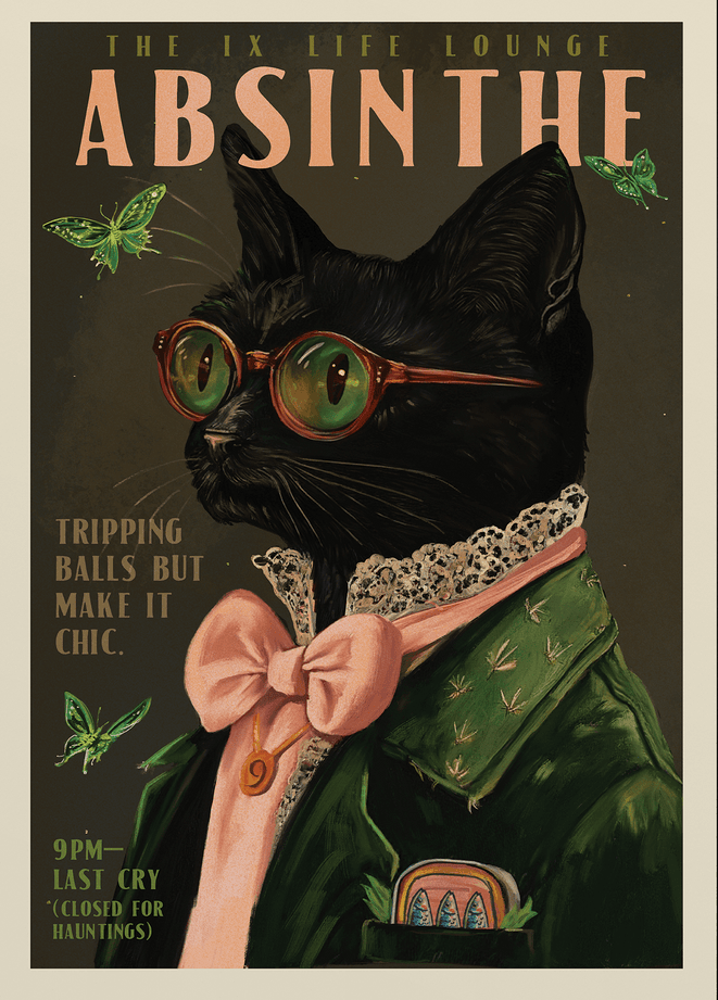 Affiche - Chic Absinthe chat