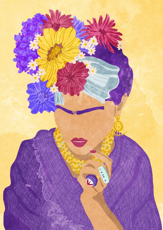 Affiche - Frida et fleurs