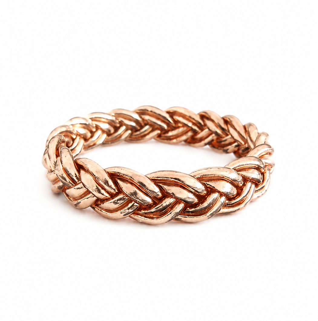 Jonc bouddhiste double tresse Champagne