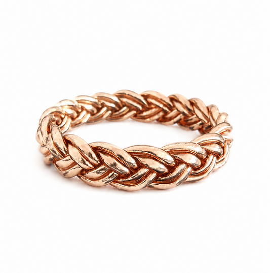Jonc bouddhiste double tresse Champagne