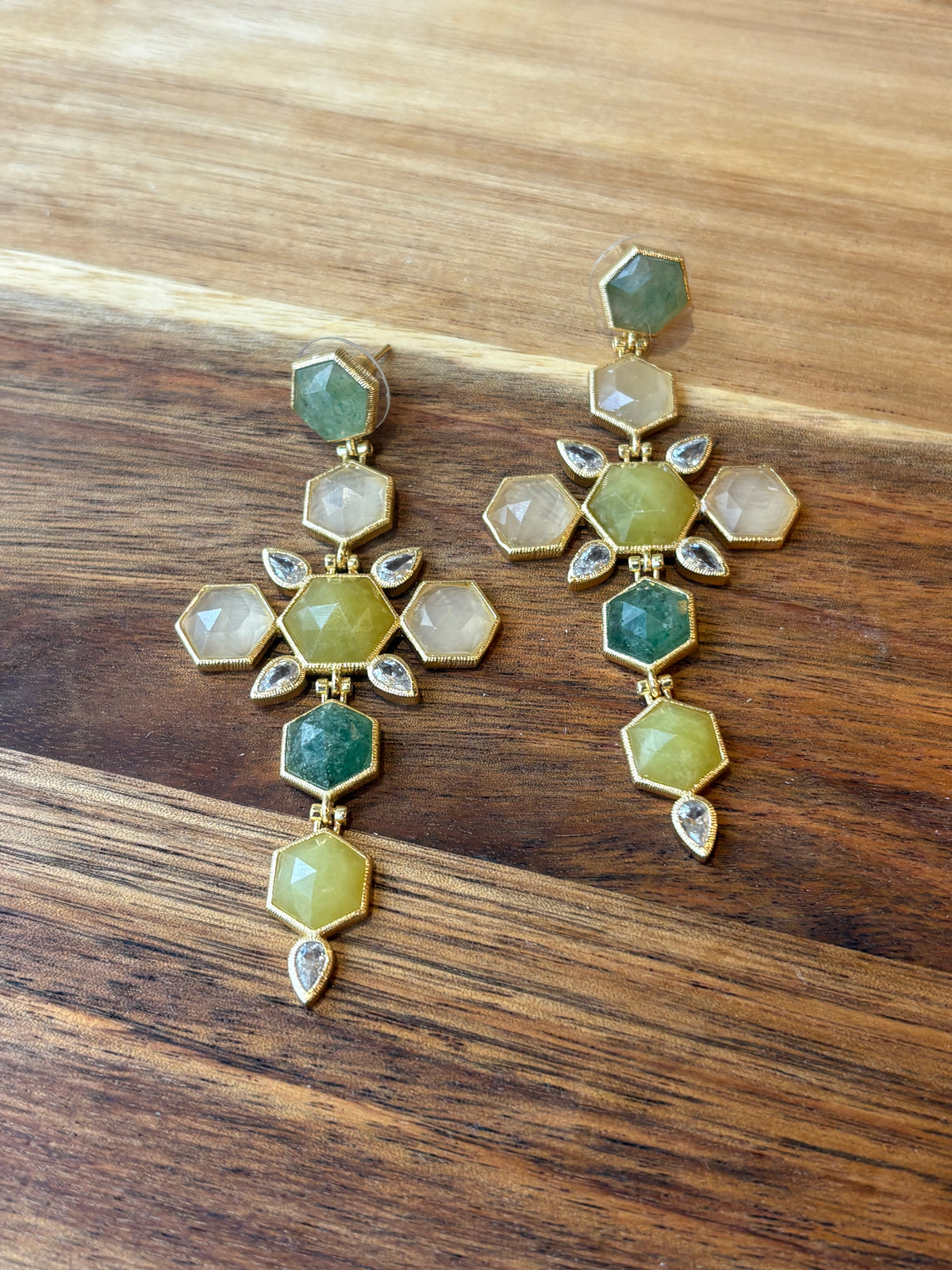 Boucles d’oreilles éclats botanique