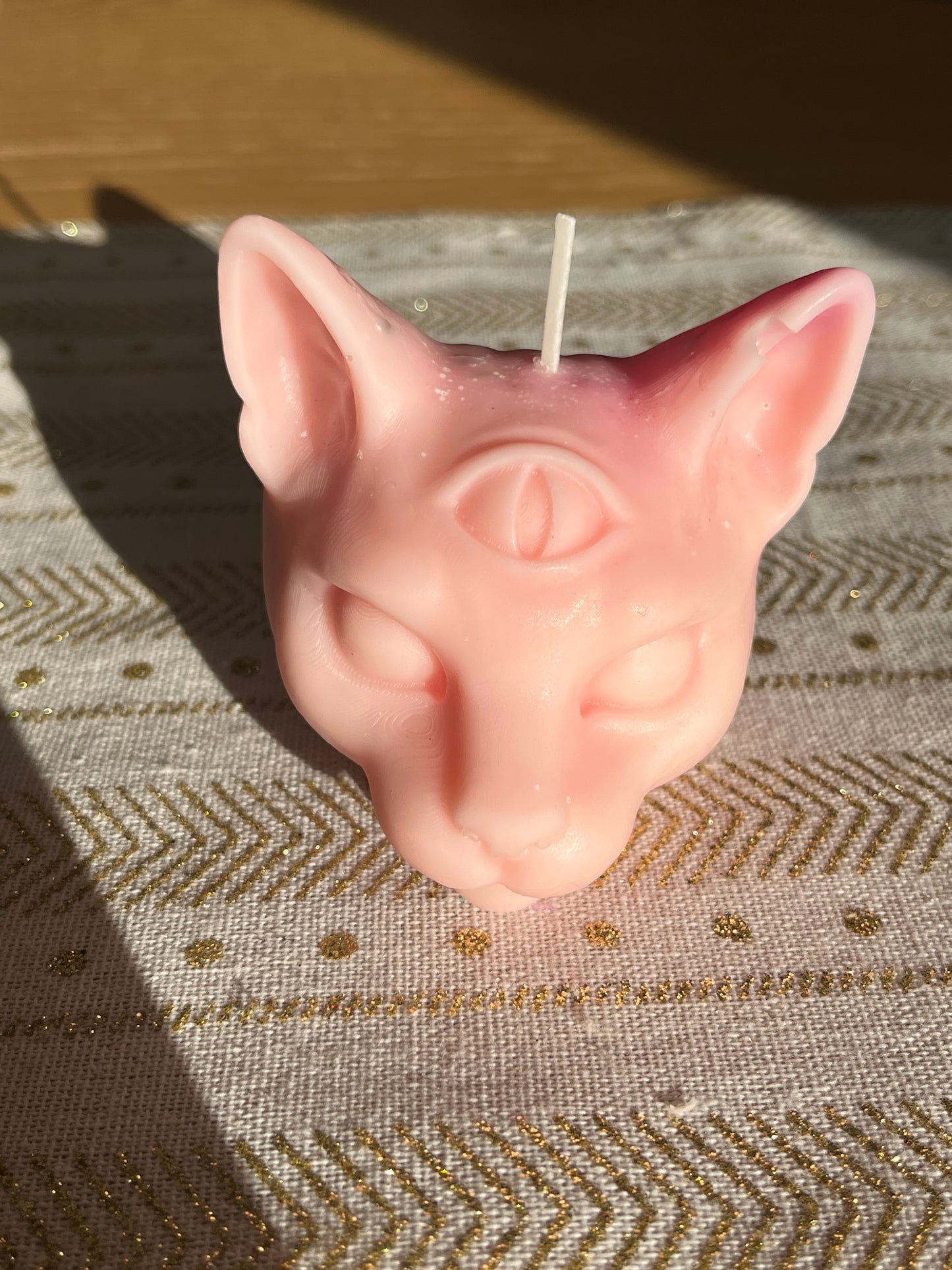 Bougie artisanale tête de chat