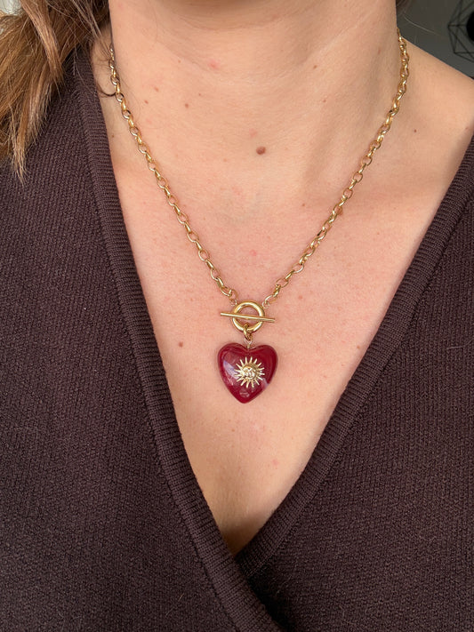 Collier n°2 Coeur soleil