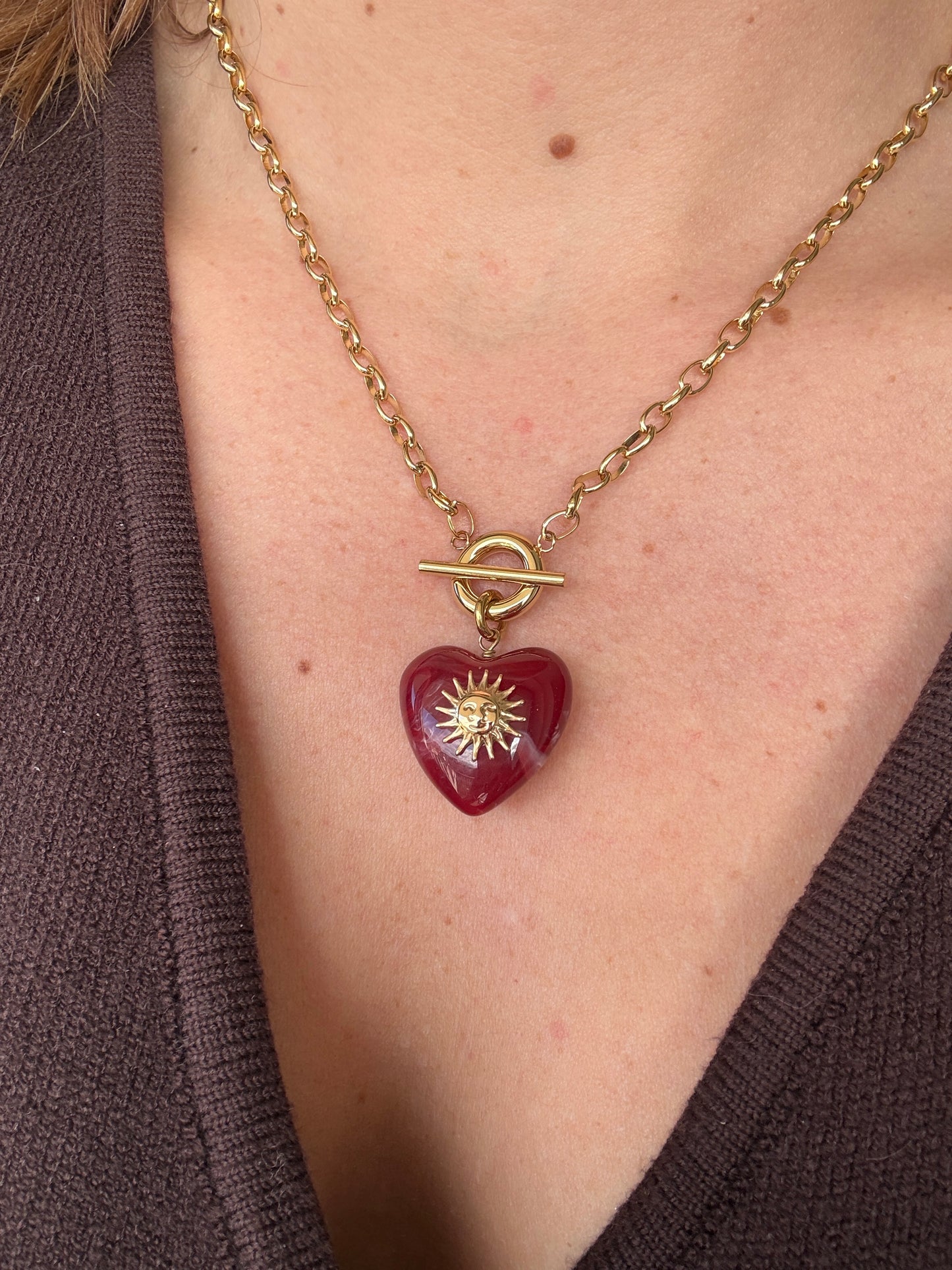 Collier n°2 Coeur soleil