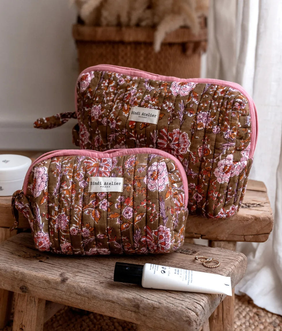 Trousse de toilette fleurs