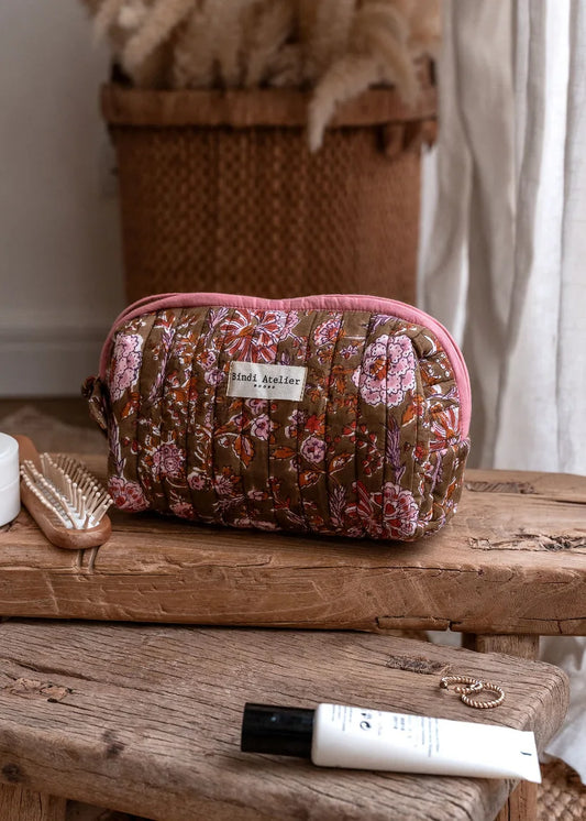 Trousse à maquillage fleurs