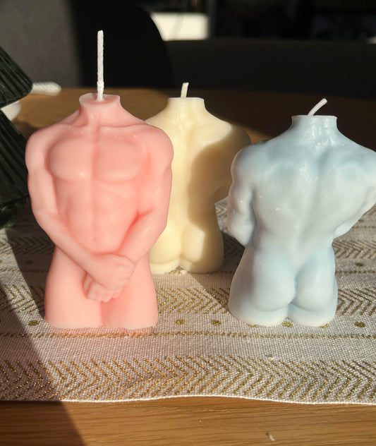 Bougie artisanale corps homme