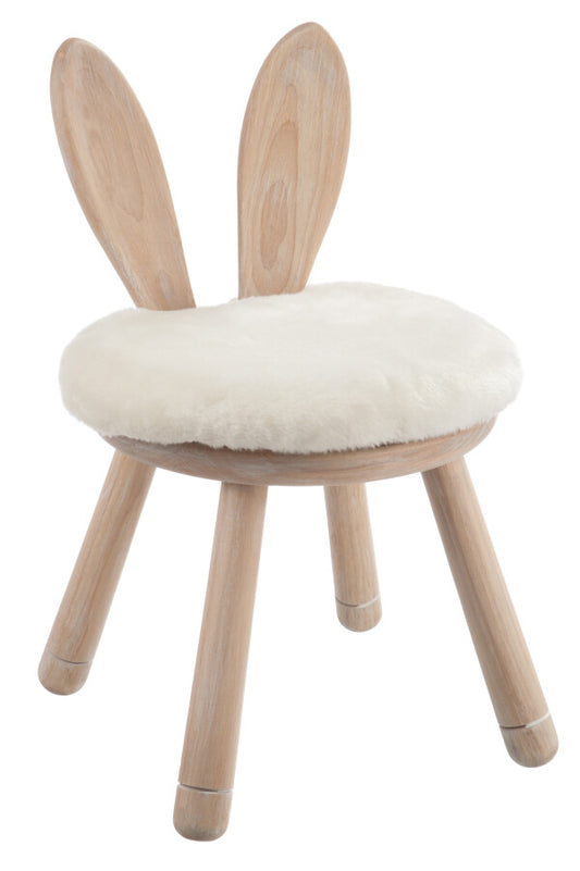 Chaise enfant en bois oreille de lapin/Renne