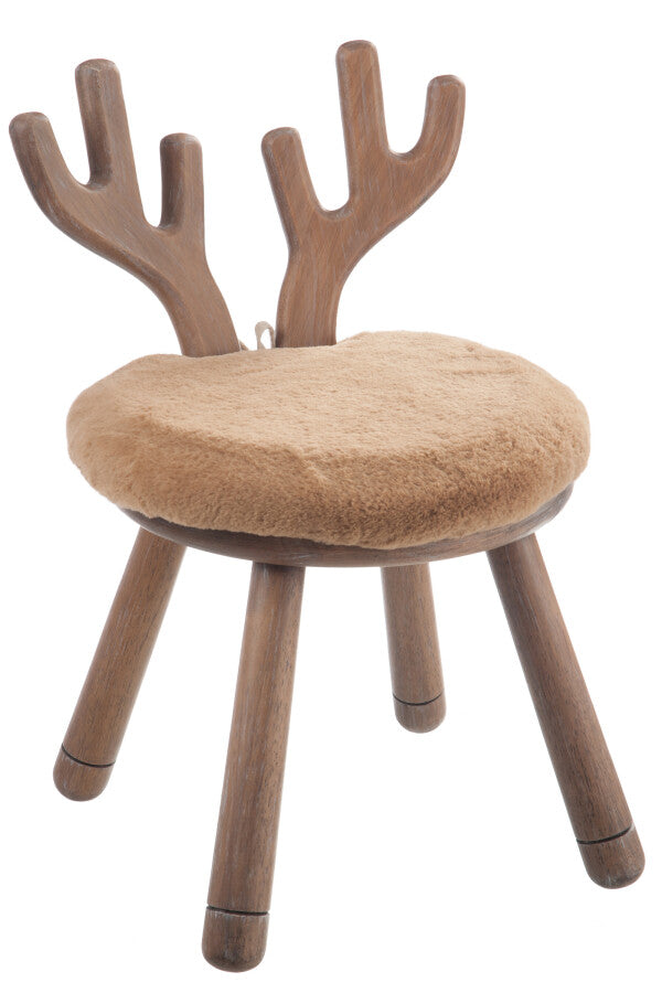 Chaise enfant en bois oreille de lapin/Renne