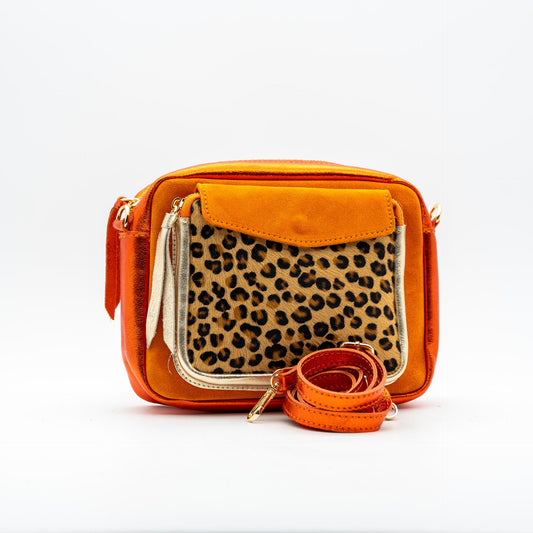 Sac léopard cuir