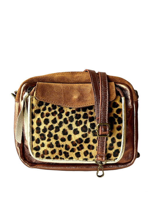 Sac léopard cuir
